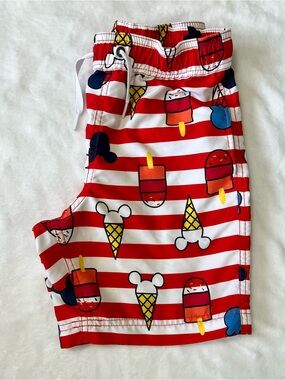 Hanna Andersson Mickey Treats Swim Trunks Size 8